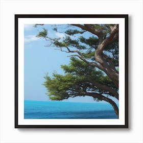 sea and sky is blue Art Print