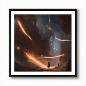 City At Night Art Print