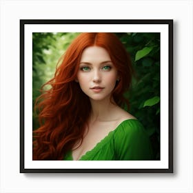 Crimson and Green Art Print