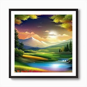 Landscape Painting 194 Art Print