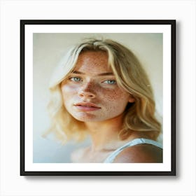 Freckled Face Art Print