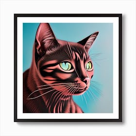 Cat Profile Art Print