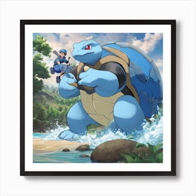 Pokemon Turtle 2 Art Print