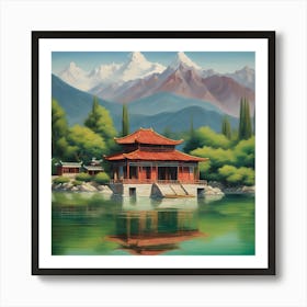 Chinese Temple Art Print