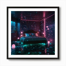 Underwater Bedroom Art Print