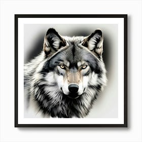 Grey wolf 7 Art Print