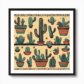 Cactus Set 2 Art Print