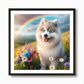 Rainbow Dog 1 Art Print