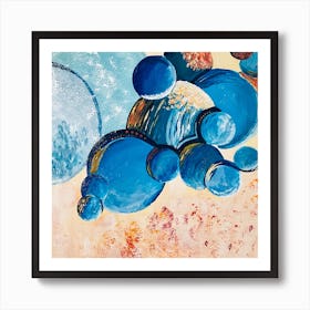 Abstract Water Bubbles Art Print