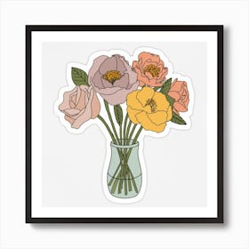 Flowers In A Vase 7 Art Print