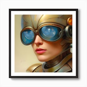 Robot Girl Art Print