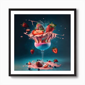 Frozen Strawberry Daiquiri Art Print