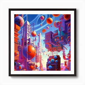 Futuristic City Art Print