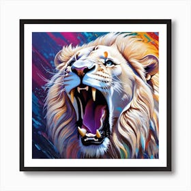 Lion Roaring 1 Art Print