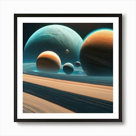 Planets In Space 5 Art Print