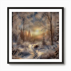 Snowy Forest Art Print