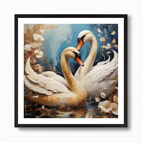 Swans 13 Art Print