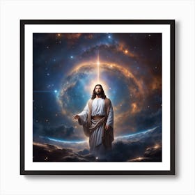 Jesus In Space Art Print