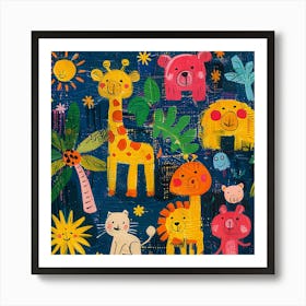 Jungle Animals 1 Art Print