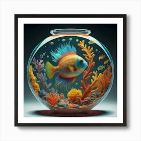 Digital Aquarium Art Print