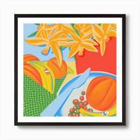 Still Life Square Art Print