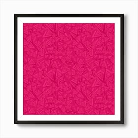 Pink Abstract Crimson Triangle Art Print