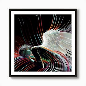 Angel Sleeping, abstract, Calming, artwork print, "Dreaming In The Astral Plane" Art Print