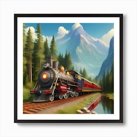 Train On The Tracks 3 Art Print