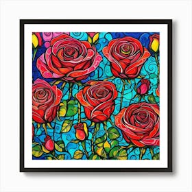 Red Roses 5 Art Print