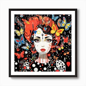 Butterfly Girl 2 Art Print