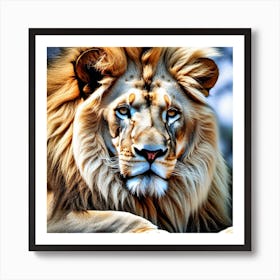 Lion art 39 Art Print