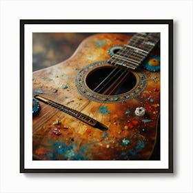 Guitar Painting Art Print