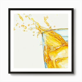 Glass Of Orange Juice Art Print