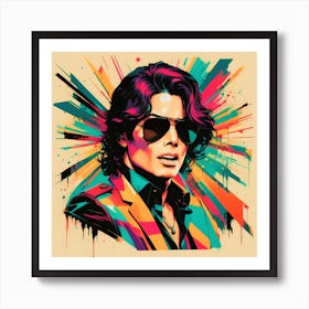 Authentic Portrait Of Michael Jackson , 1:1 Art Print
