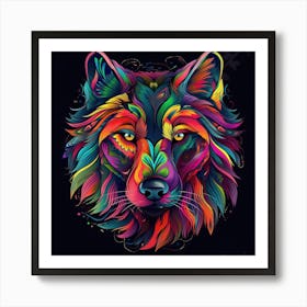 Wolf Head 7 Art Print