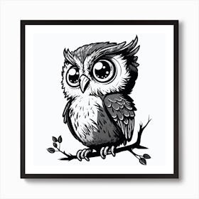 Cute Owl Art Print