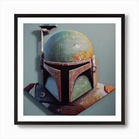 Boba Fett Star Wars Cut-Out Dot Art Print Affiche