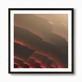 Abstract Red Light Art Print