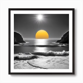 Sunset At The Beach Art Print