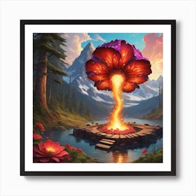 Fire Flower Art Print