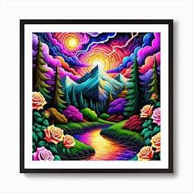 Psychedelic Painting 6 Art Print