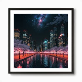 City At Night(1) Art Print