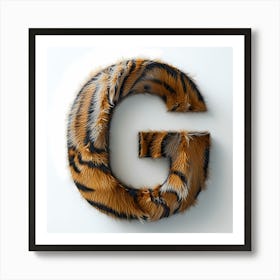 Tiger Fur Letter G Art Print