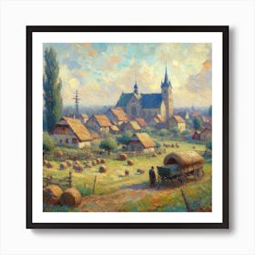 Village In The Countryside Art Print