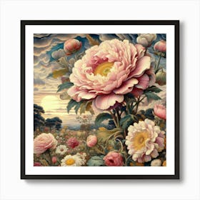 Peonies Art Print