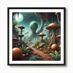 Mushroom Forest 3 Art Print