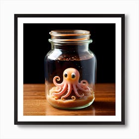 Octopus In A Jar Art Print