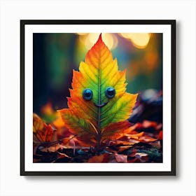 Firefly Quirky Leaf Creature In A Vibrant Fantasy 18127 (2) Poster