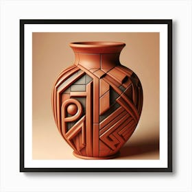 Red Vase Art Print