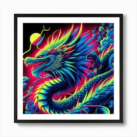 Dragon Psychedelic Art Print